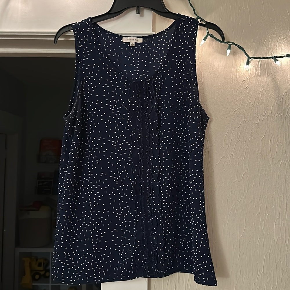 Skies are blue tank top